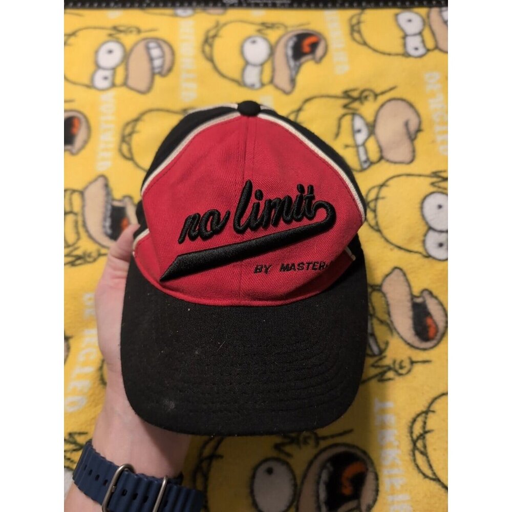 No Limit Soldier Gear Red Black Vintage Master P Fitted Hat Size M-XL